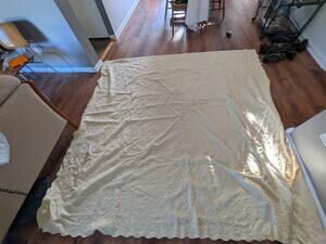 Elegant Vintage Sears Yellow Cottage Chic Bedspread Country Living